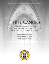 Three Canons Three-Part Mixed choral sheet music cover